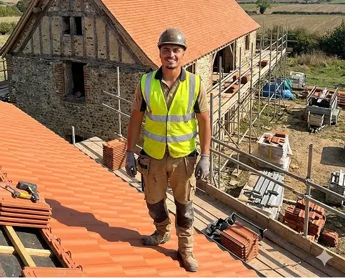 photo antoine sur toiture